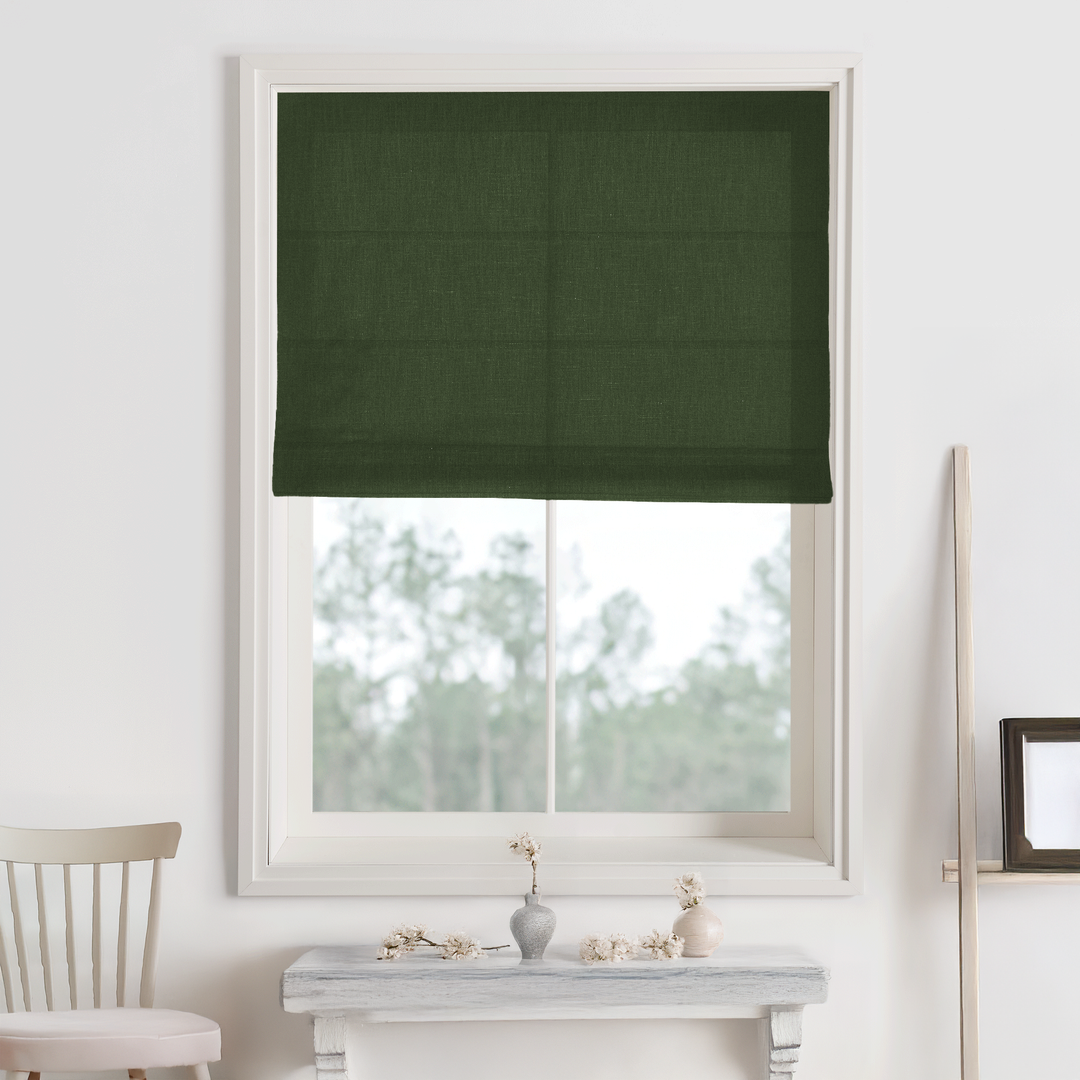 Bella Cotton Roman Shades & Blinds | Plain Fold