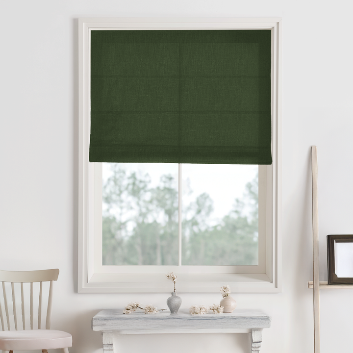 Bella Cotton Roman Shades & Blinds | Plain Fold