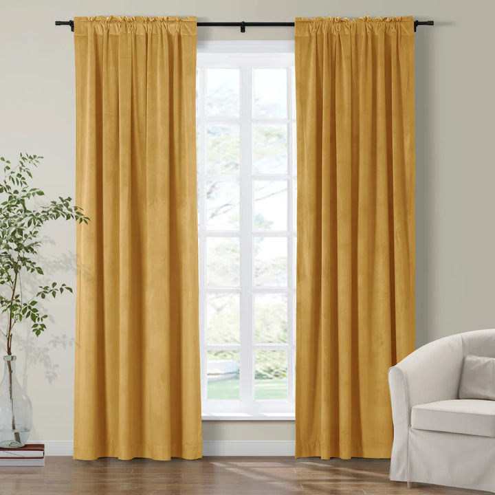 Maillard Velvet Curtains & Drapes Soft Top