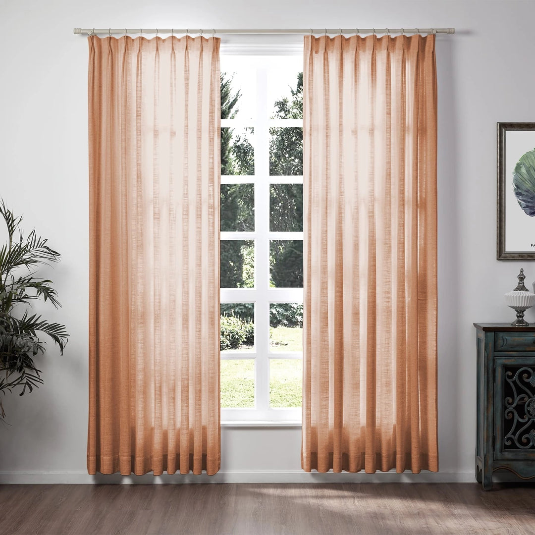 Lily Linen Curtains & Drapes Pleated