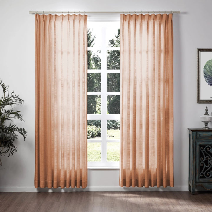 Neutraloak Lily Linen Curtains & Drapes Pleated