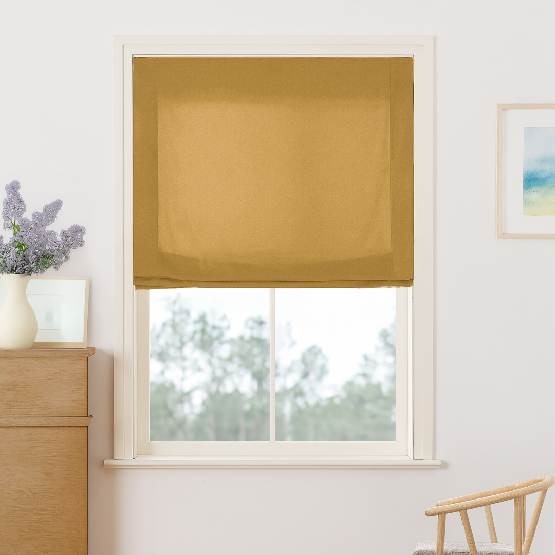 Maillard Velvet No-Drill Roman Shades & Blinds | Relaxed