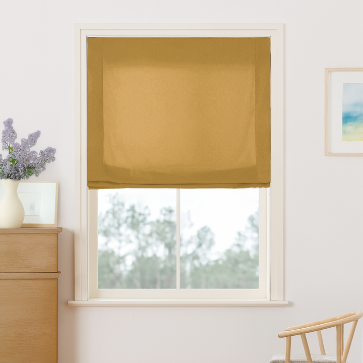 Maillard Velvet No-Drill Roman Shades & Blinds | Relaxed