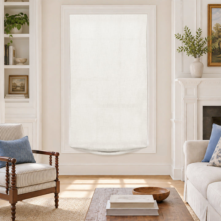 Custom Soft Relaxed Roman Shade & Blinds
