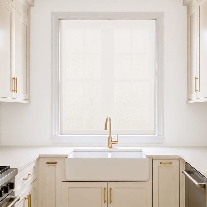 Meadow Linen Roman Shades & Blinds | Relaxed