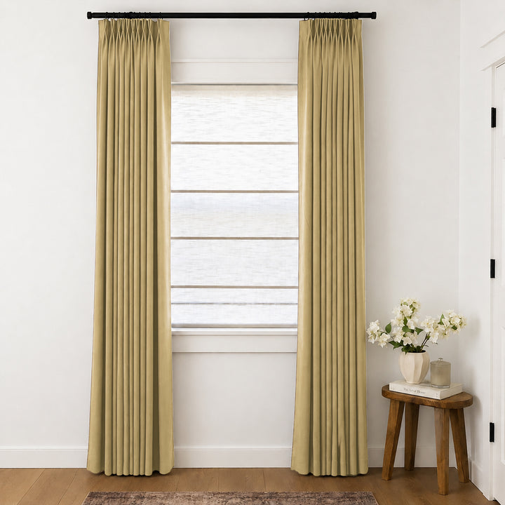 Lily Linen Curtains & Drapes Pleated