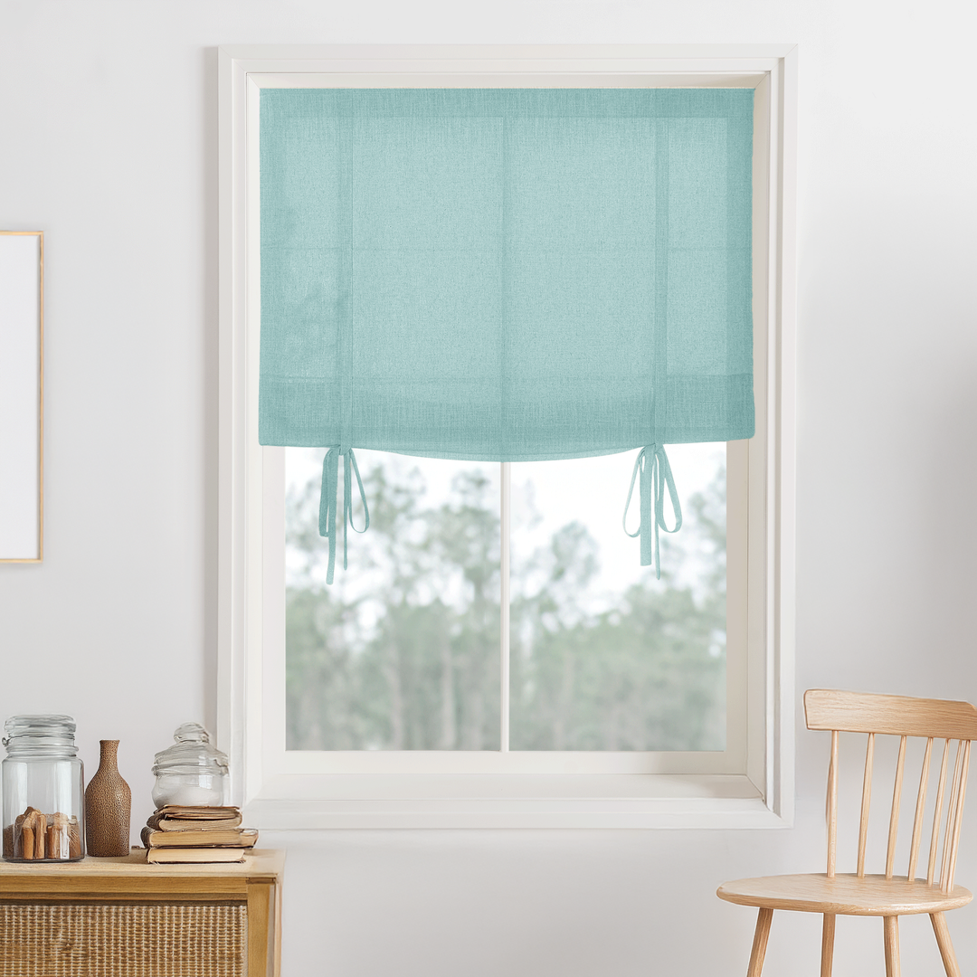 Bella Cotton Blackout Roman Shades & Blinds | Tie