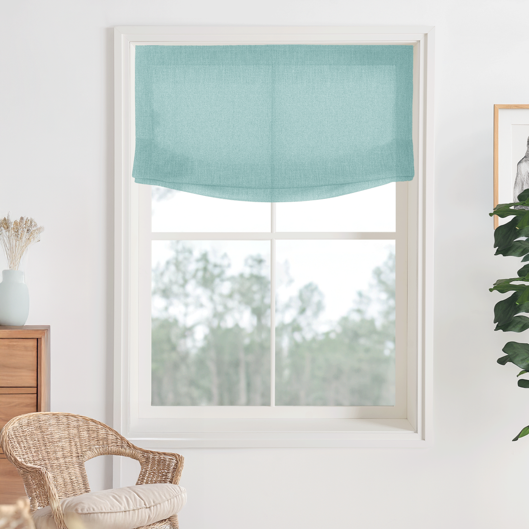 Bella Cotton No-Drill Roman Shades & Blinds | Relaxed