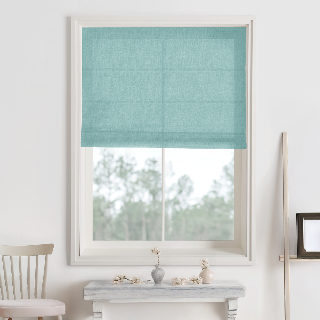 Bella Cotton Roman Shades & Blinds | Plain Fold