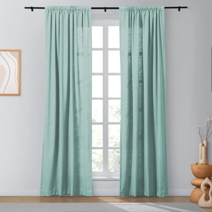 Bella Cotton Blend Curtains & Drapes Soft Top