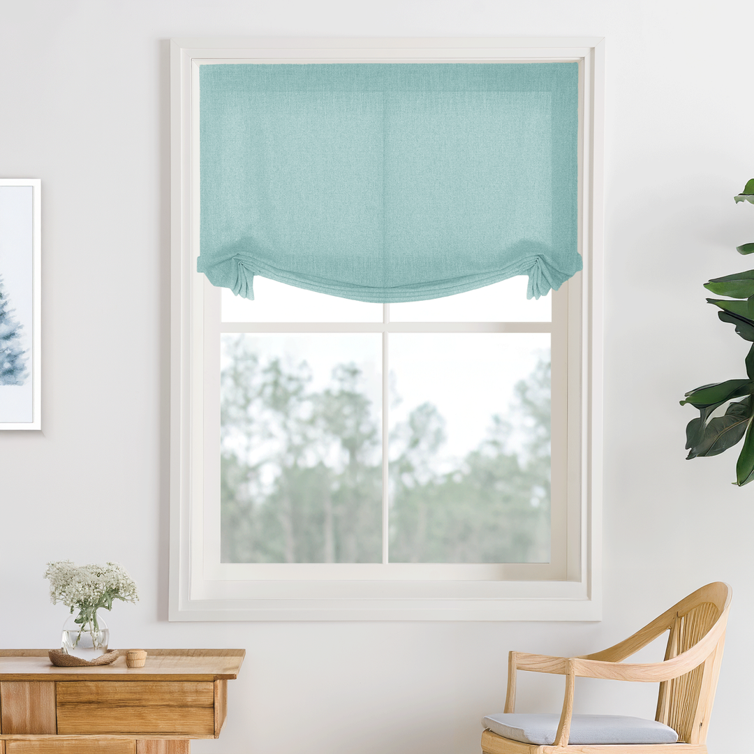 Bella Cotton No-Drill Roman Shades & Blinds | Swag