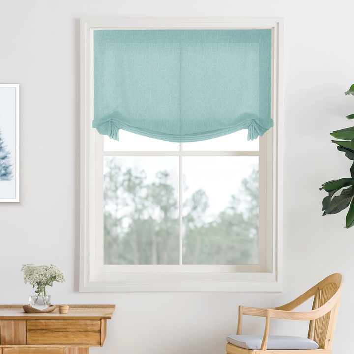 Bella Cotton No-Drill Roman Shades & Blinds | Swag