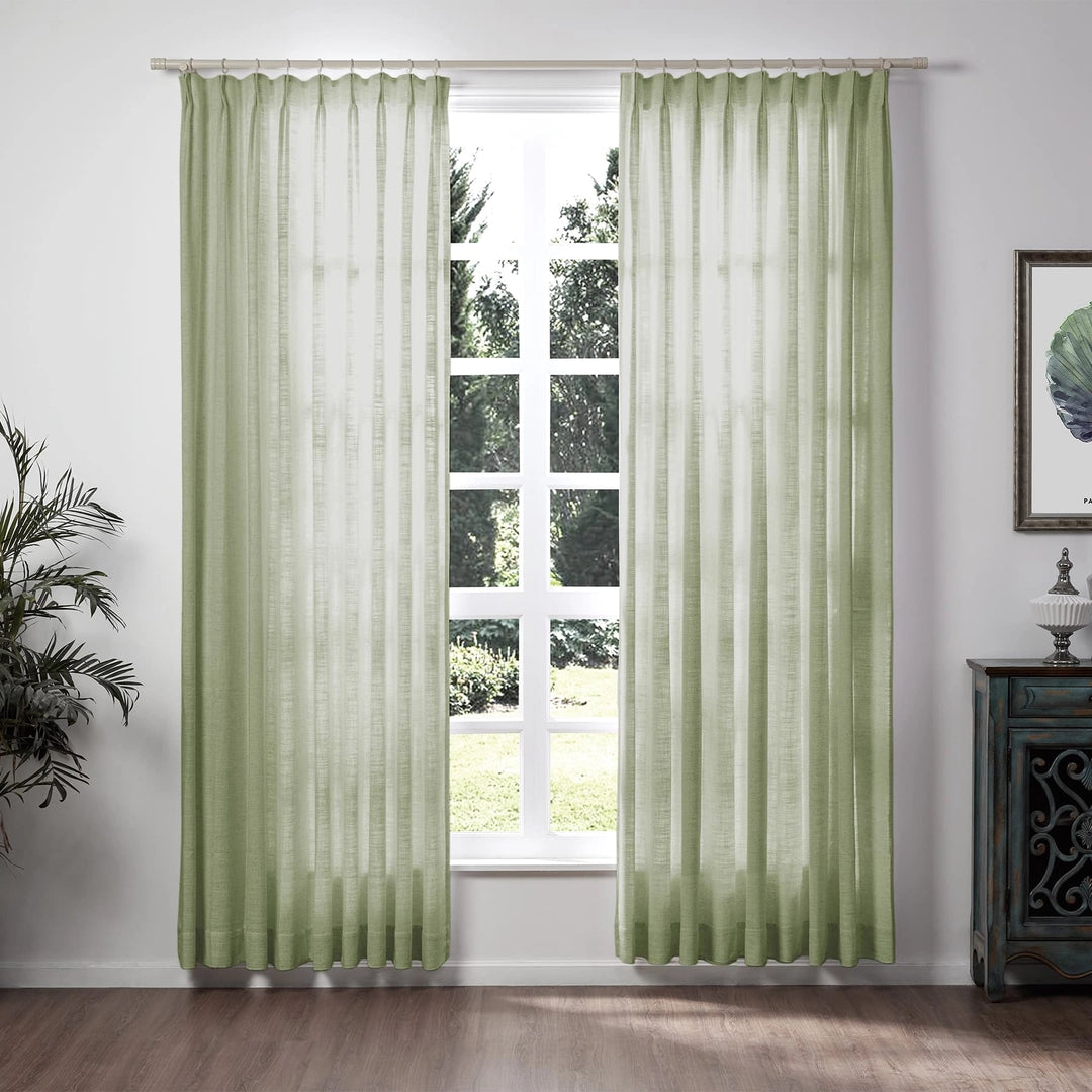 Lily Linen Curtains & Drapes Pleated