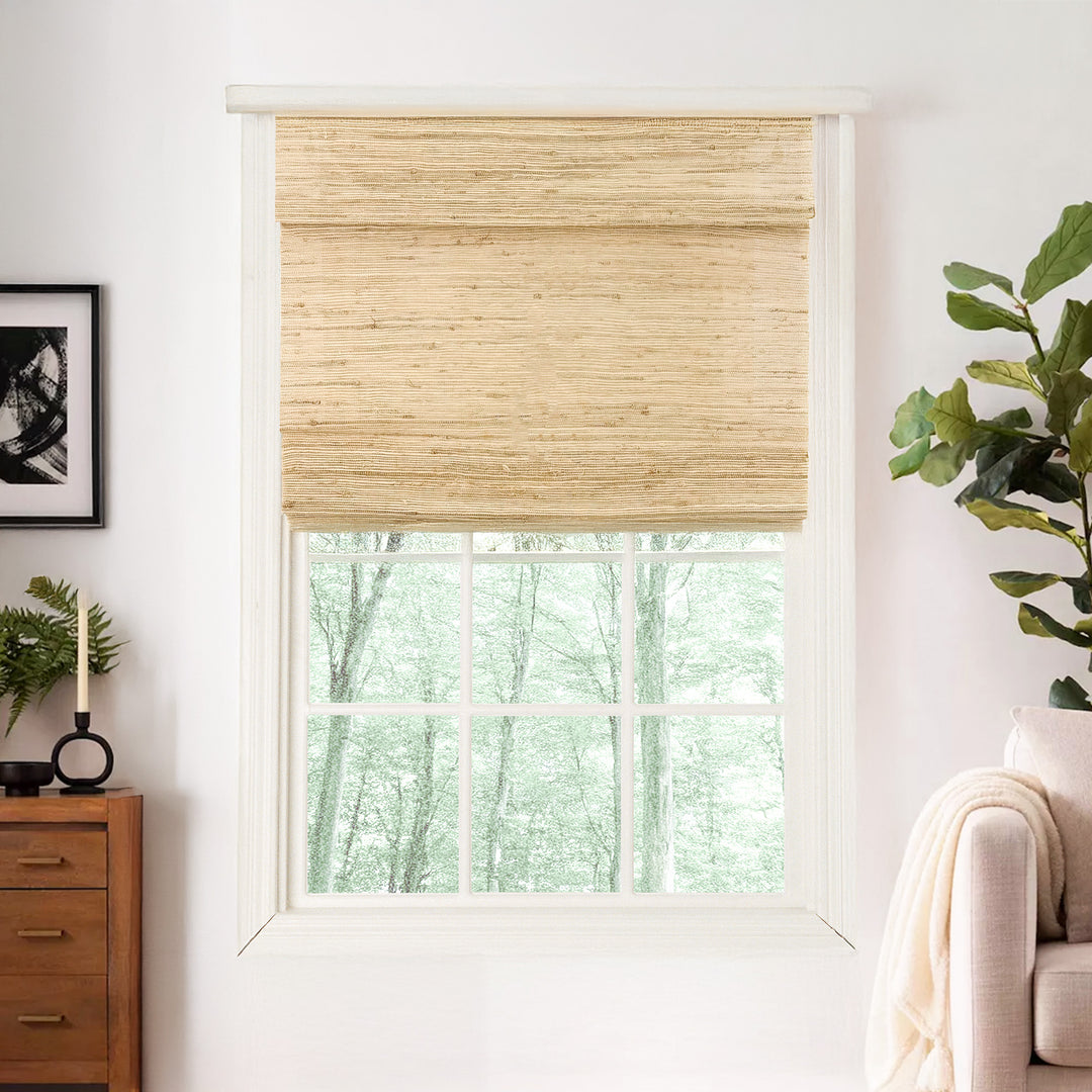 Ramie Woven Bamboo Blinds & Shades | Beige