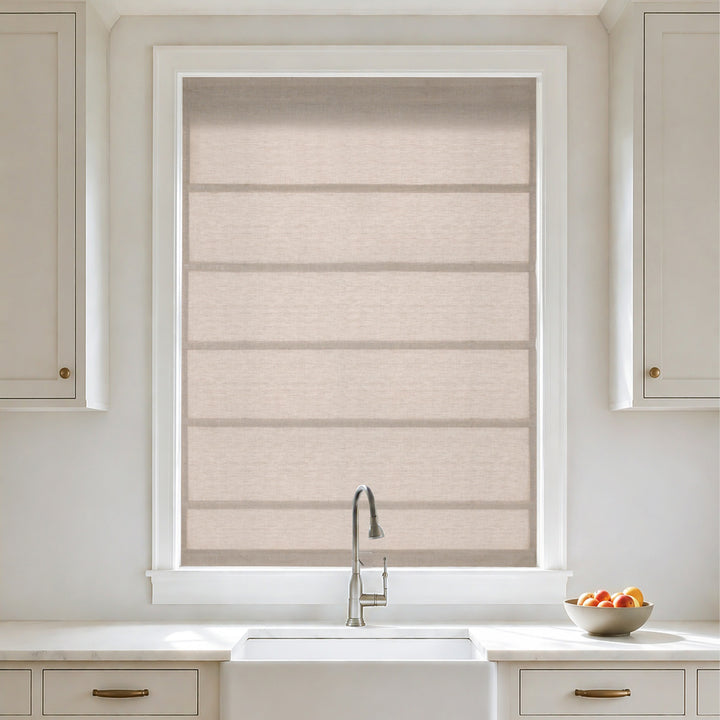Meadow 100% European Linen Sheer Roman Shades & Blinds