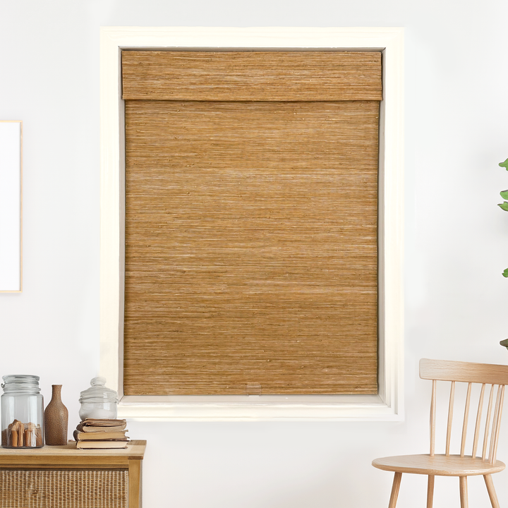 Ramie Woven Bamboo No-Drill Blinds & Shades Top Down Bottom Up | Woven