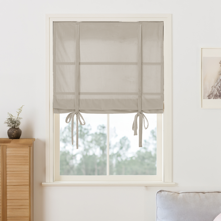 Maillard Velvet Roman Shades & Blinds | Tie