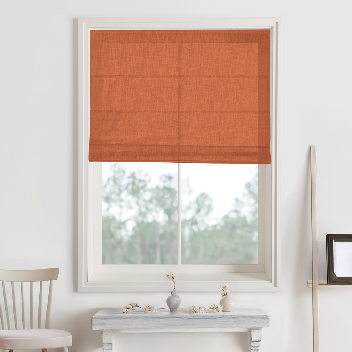 Bella Cotton No-Drill Roman Shades & Blinds | Fold