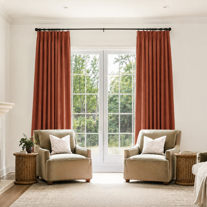 Bella Cotton Blend Curtains & Drapes Pleated