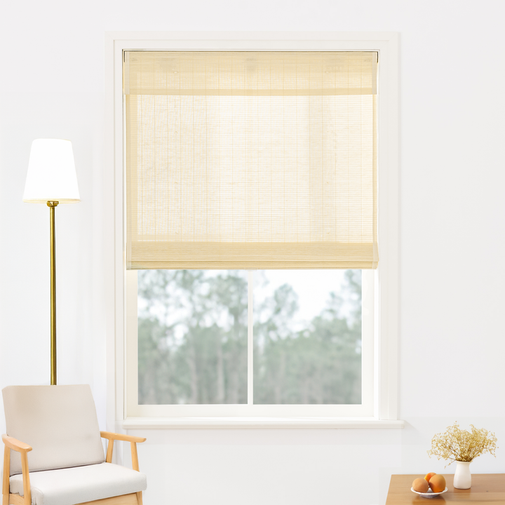 Ramie Woven Bamboo Blinds & Shades | Cream