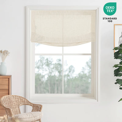 Lily Linen Roman Shades & Blinds | Relaxed