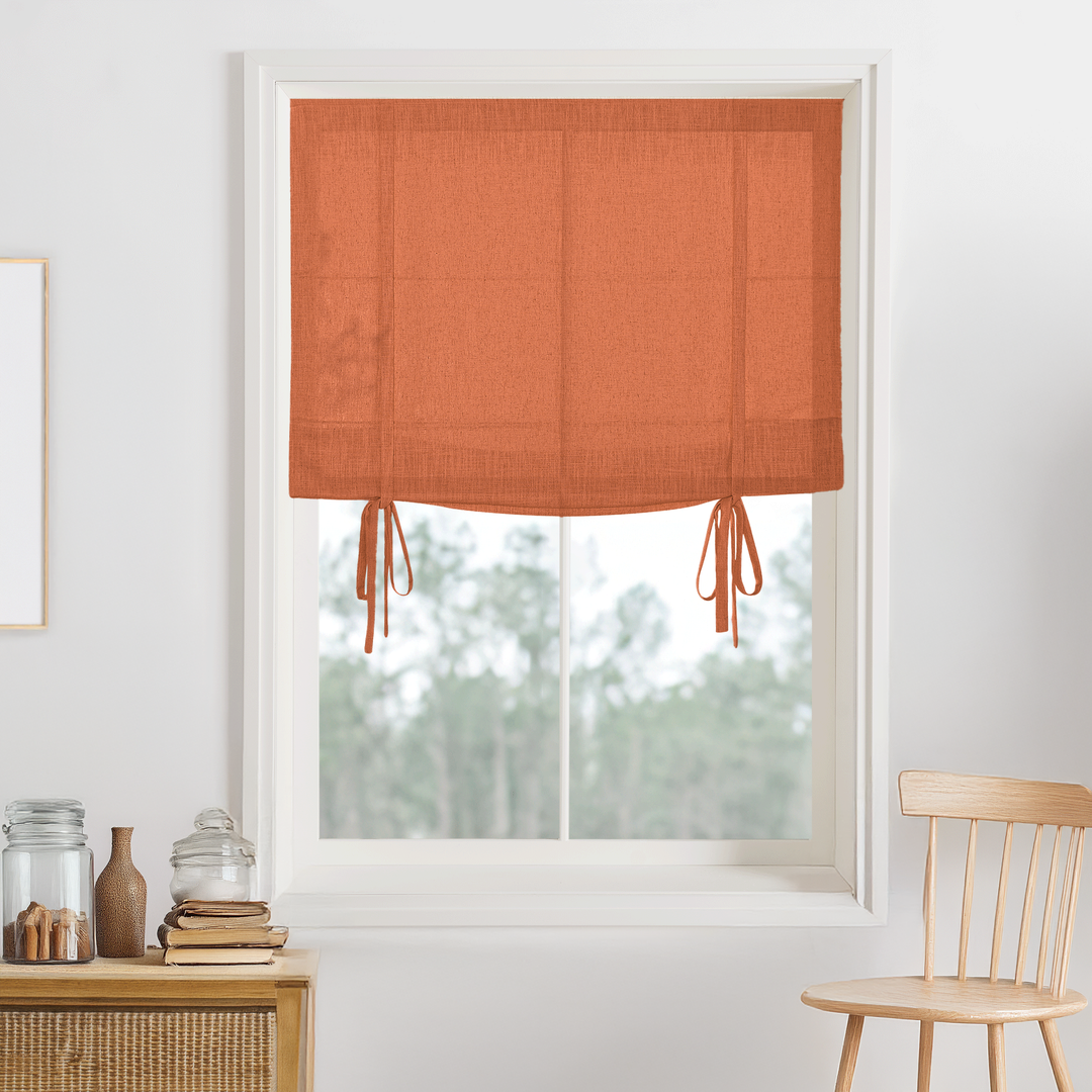 Bella Cotton Blackout Roman Shades & Blinds | Tie