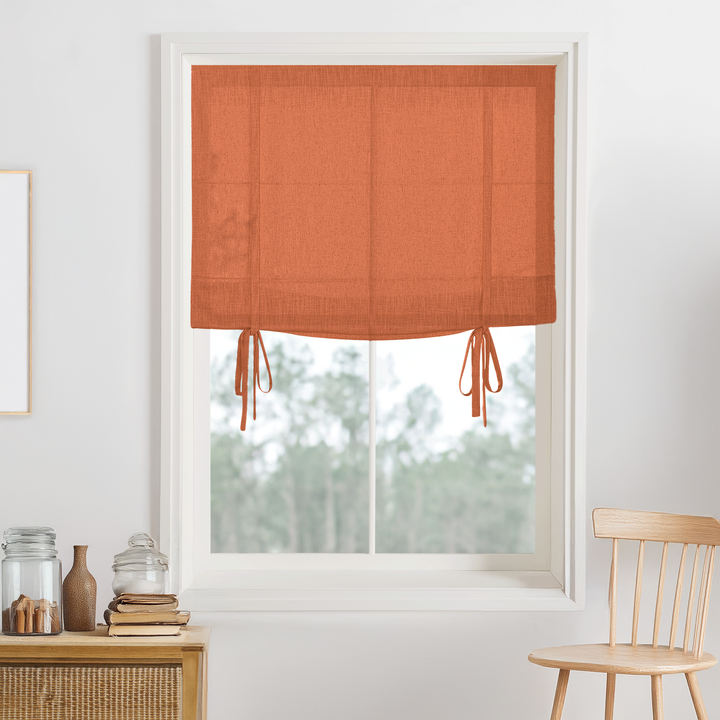Bella Cotton Blackout Roman Shades & Blinds | Tie