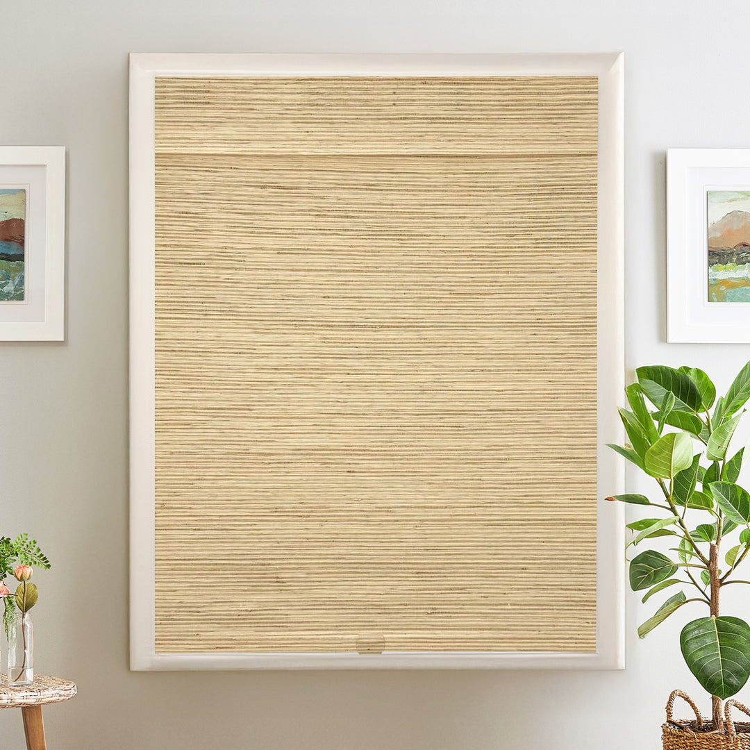 Ramie Woven Bamboo Blinds & Shades Top Down Bottom Up| Beige Brown
