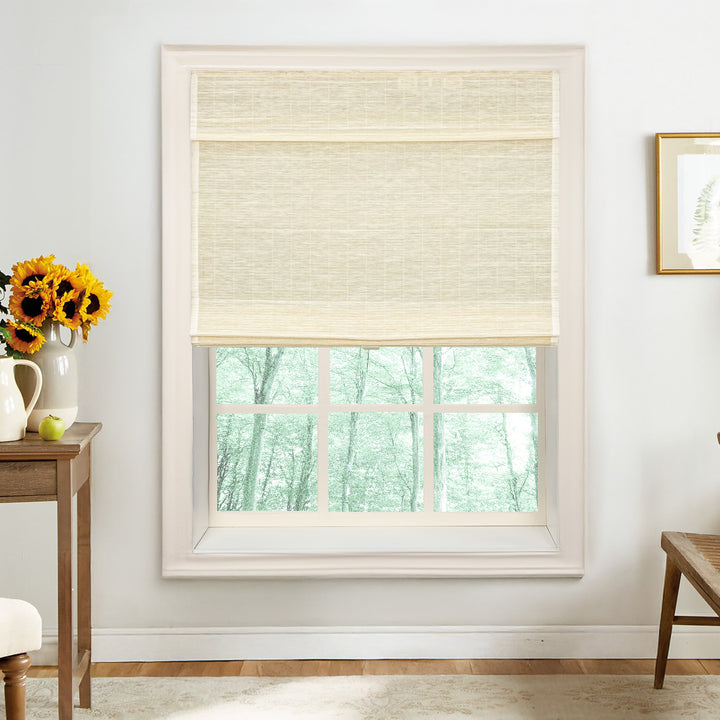 Ramie Woven Bamboo Blinds & Shades Top Down Bottom Up | Cream