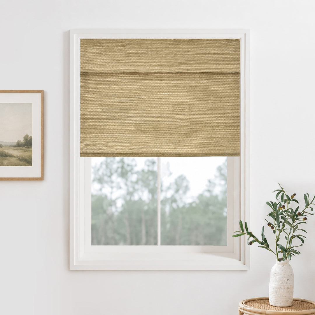Oak Woven Bamboo Blinds & Shades | 3 Shades on 1 Headrail