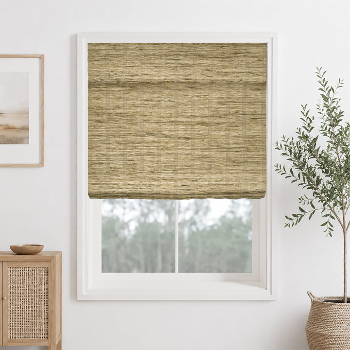 Ramie Woven Bamboo Blinds & Shades Top Down Bottom Up | Almond