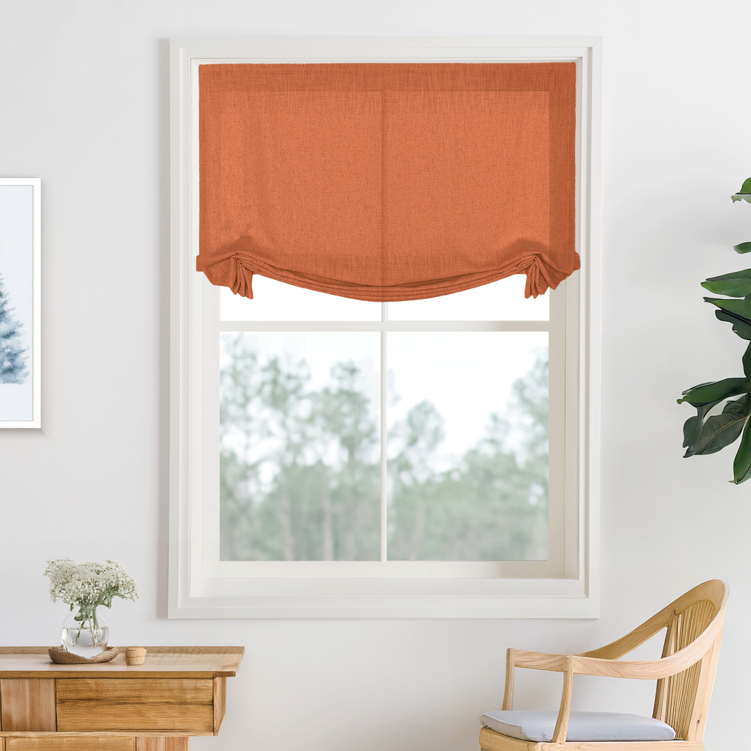 Bella Cotton No-Drill Roman Shades & Blinds | Swag