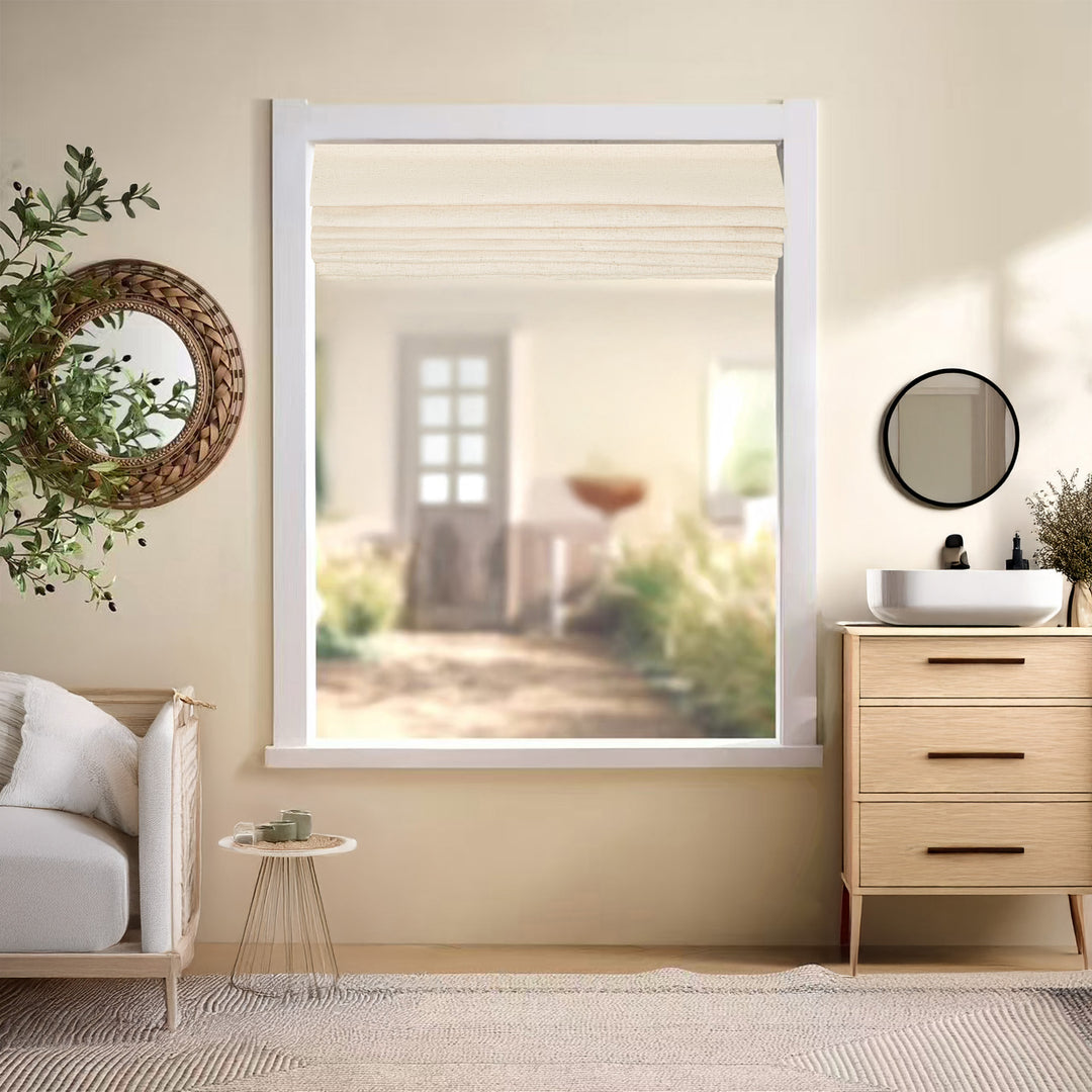 Lily Linen Roman Shades & Blinds | Soft Fold