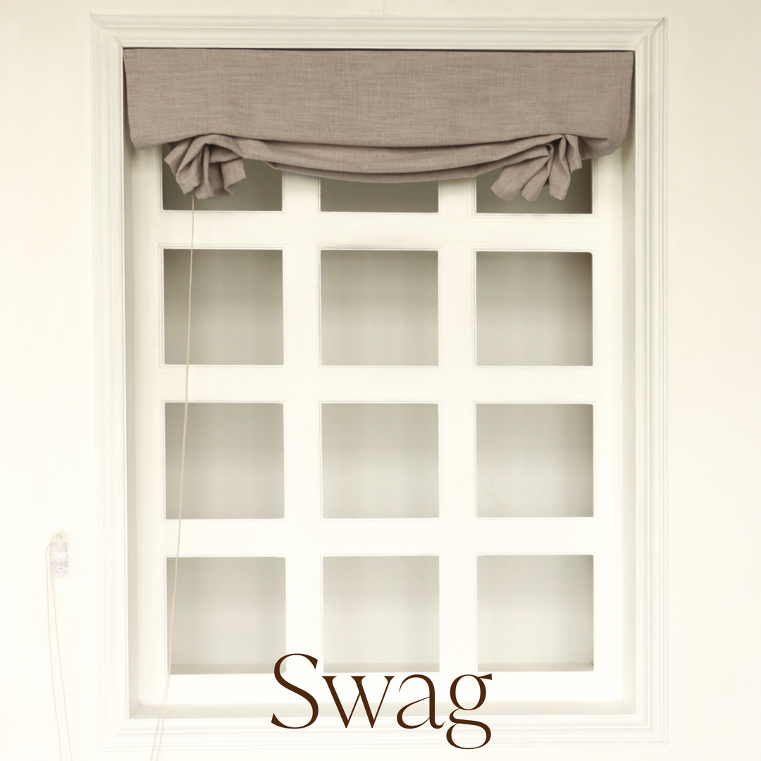 Liz Linen Roman Shades & Blinds | Swag