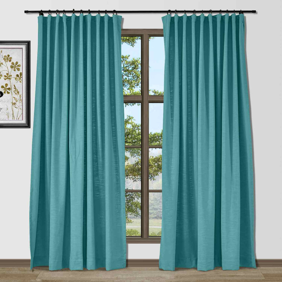 Bella Cotton Blend Curtains & Drapes Pleated