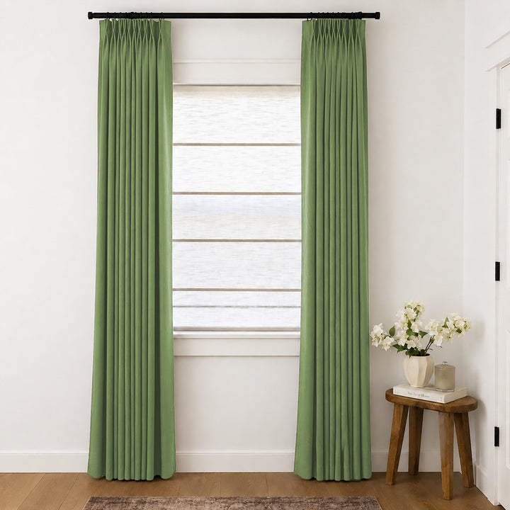Lily Linen Curtains & Drapes Pleated