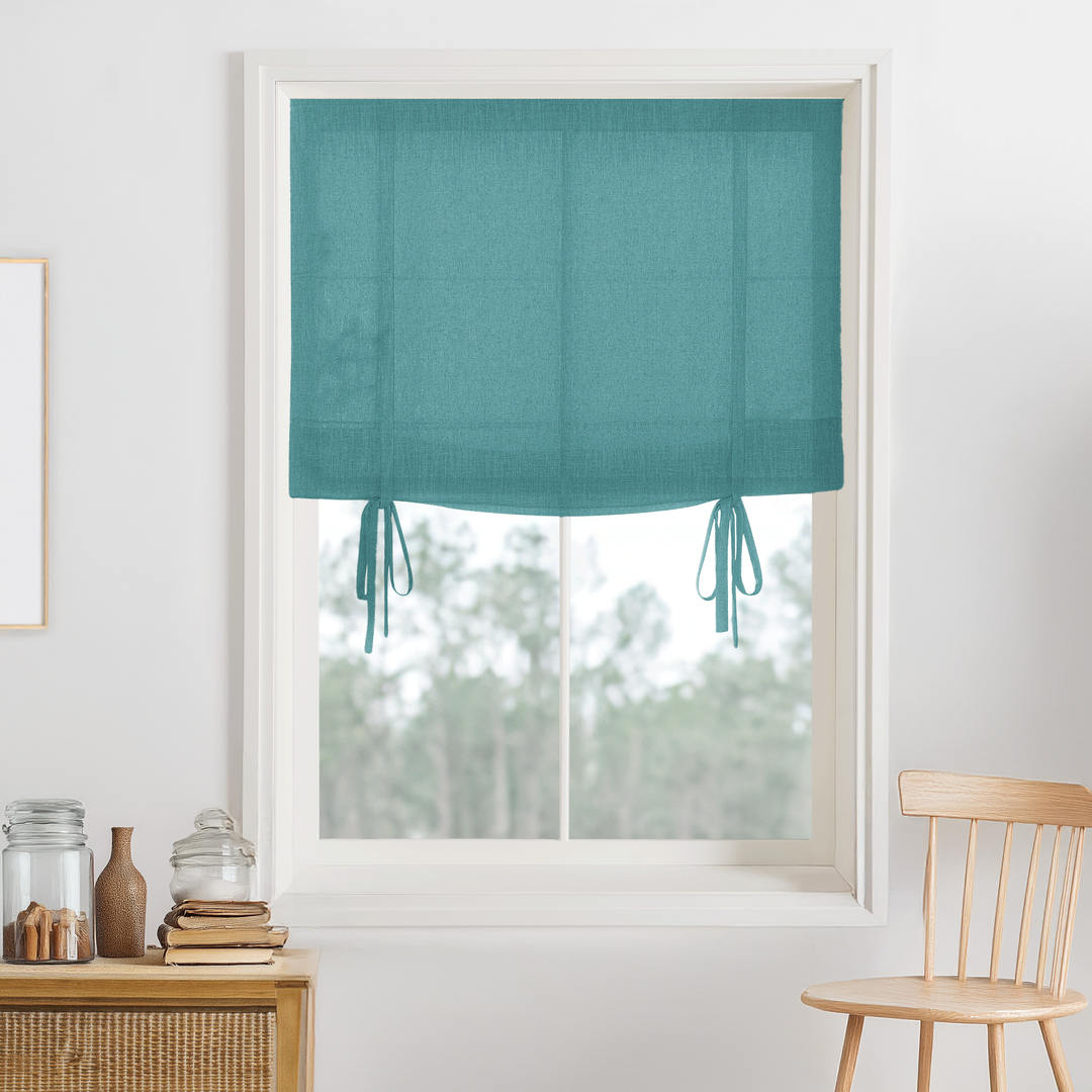 Bella Cotton Blackout Roman Shades & Blinds | Tie