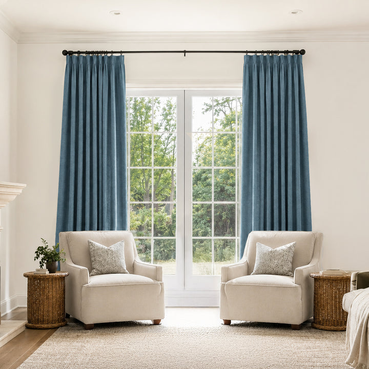 Bella Cotton Blend Curtains & Drapes Pleated