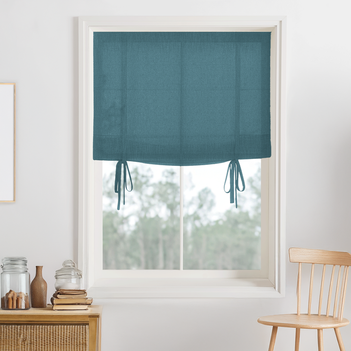 Bella Cotton Roman Shades & Blinds | Tie