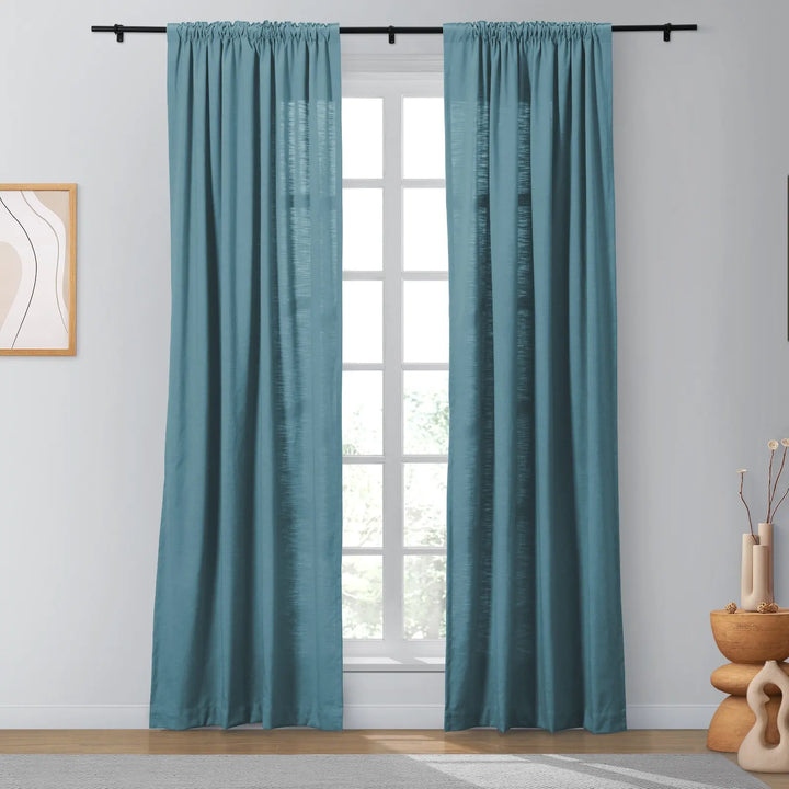 Bella Cotton Blend Curtains & Drapes Soft Top