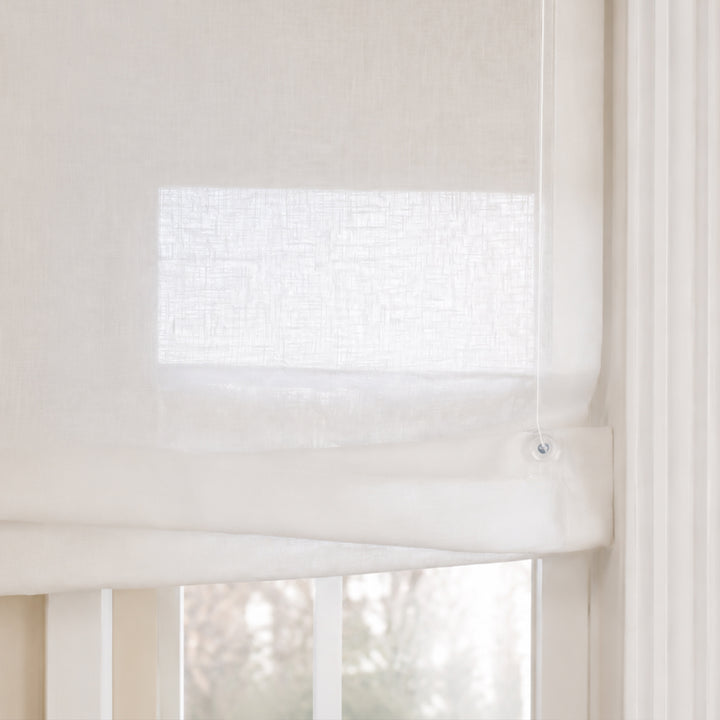 Meadow Linen Roman Shades & Blinds | Relaxed