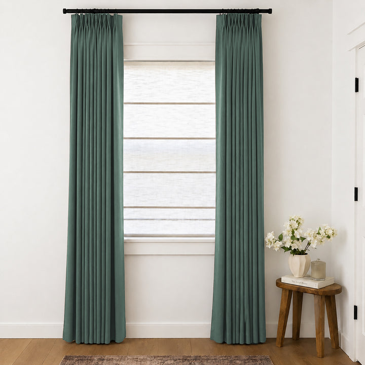 Lily Linen Curtains & Drapes Pleated