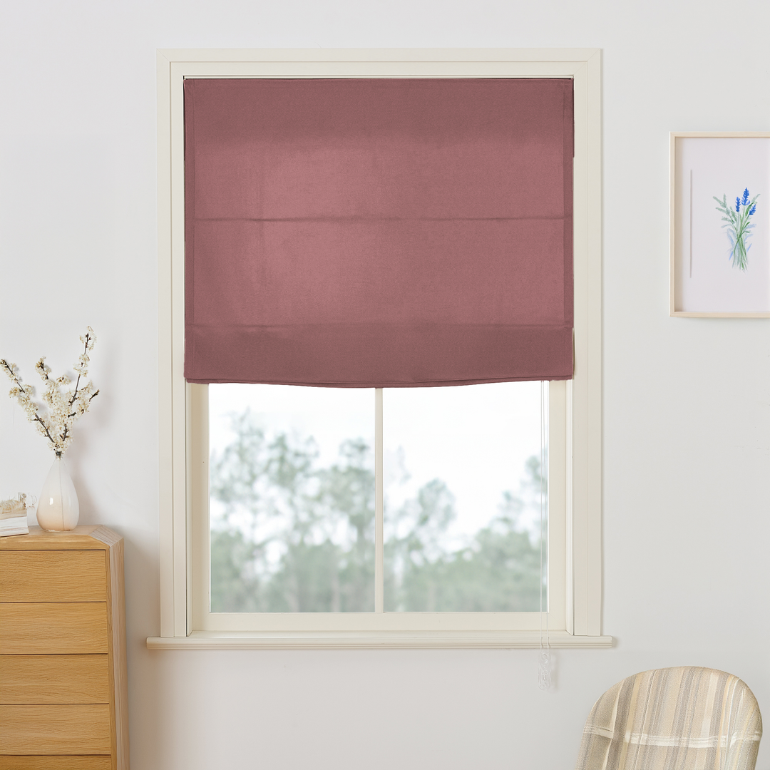 Maillard Velvet Roman Shades & Blinds | Flat Fold