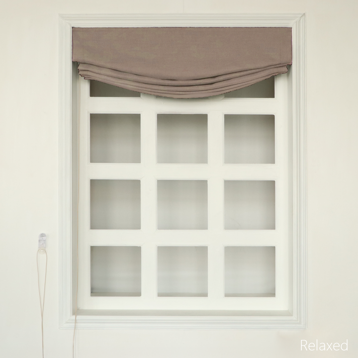 Maillard Velvet Roman Shades & Blinds | Relaxed