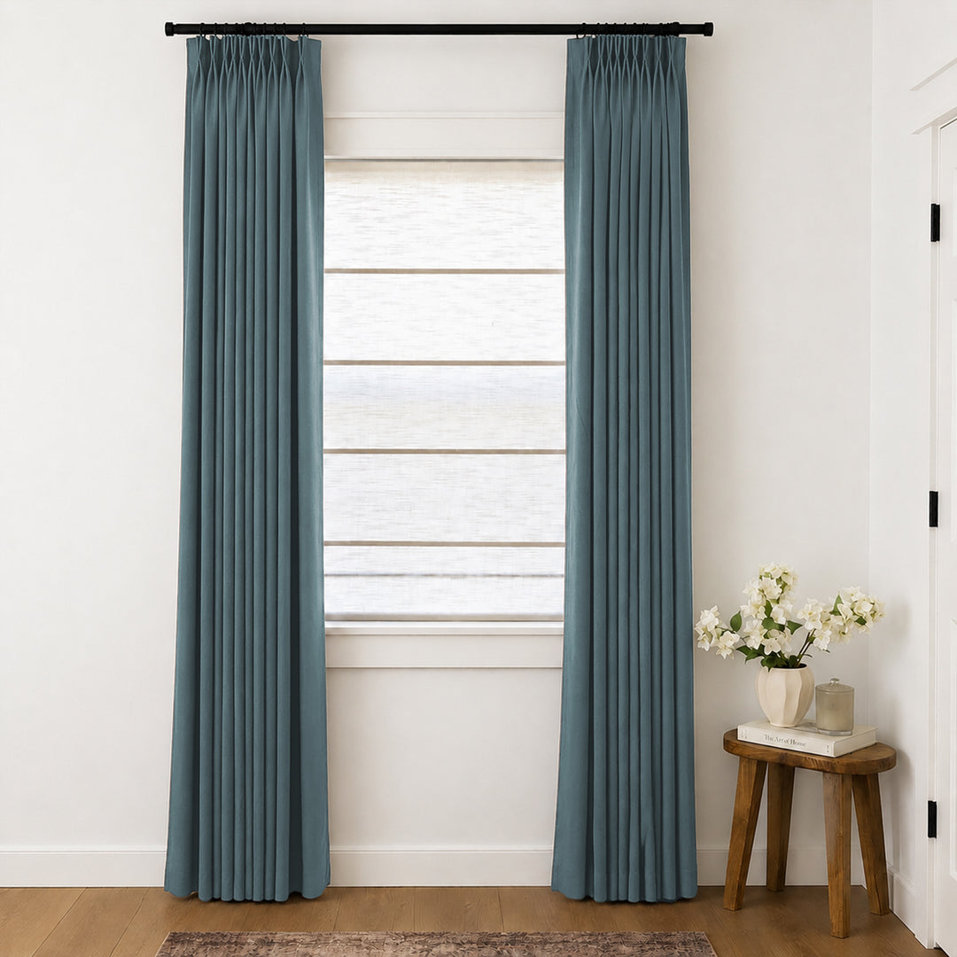 Lily Linen Curtains & Drapes Pleated
