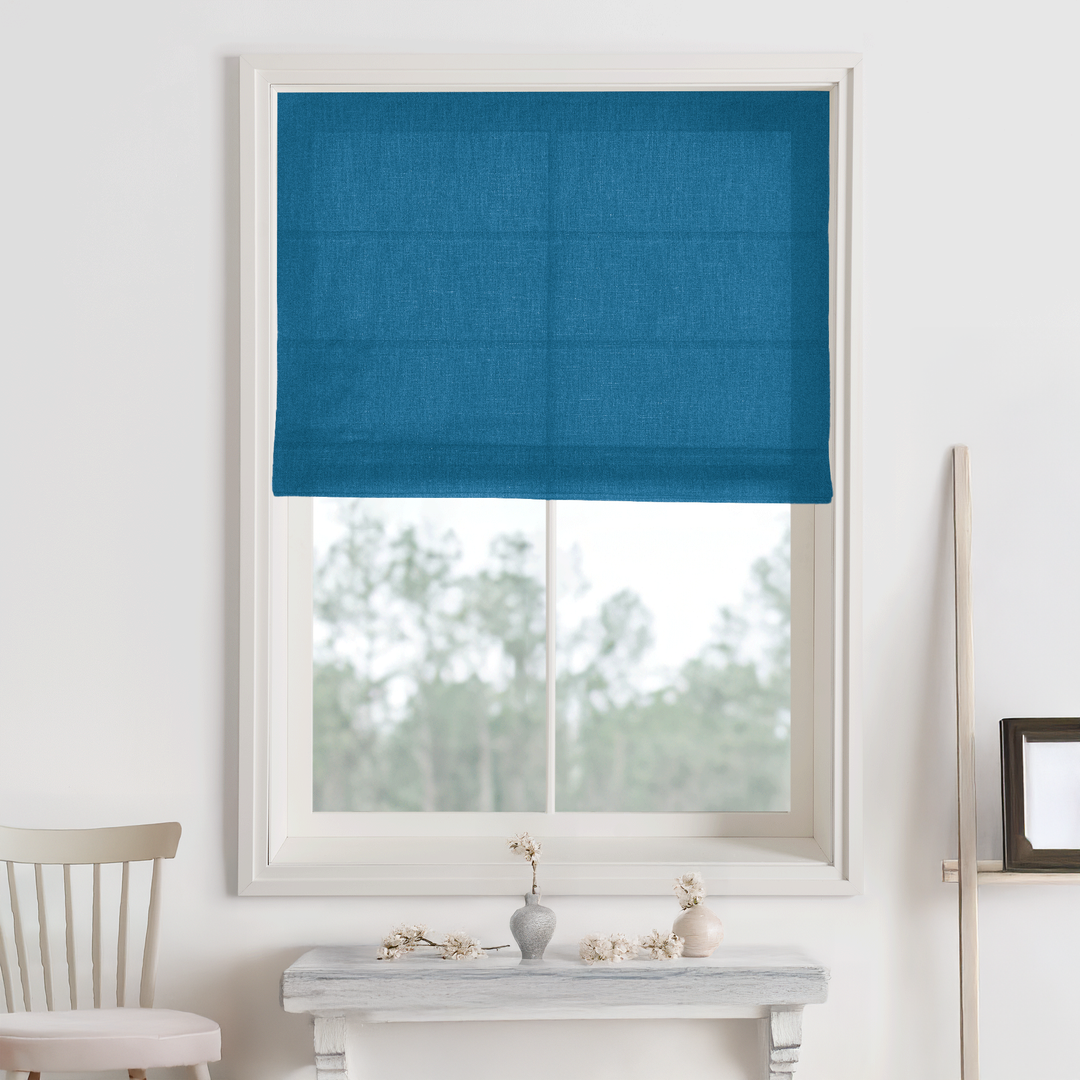 Bella Cotton Roman Shades & Blinds | Plain Fold