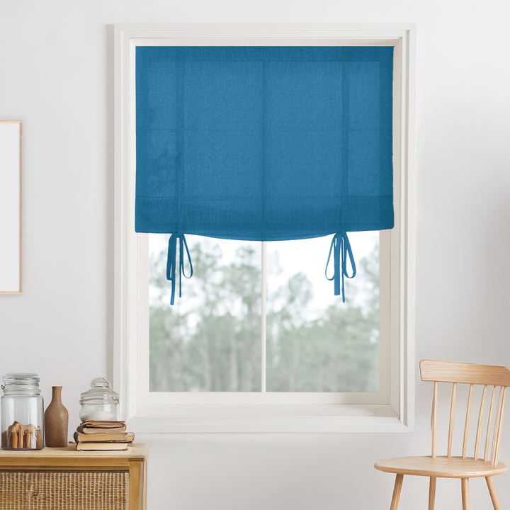 Bella Cotton Roman Shades & Blinds | Tie