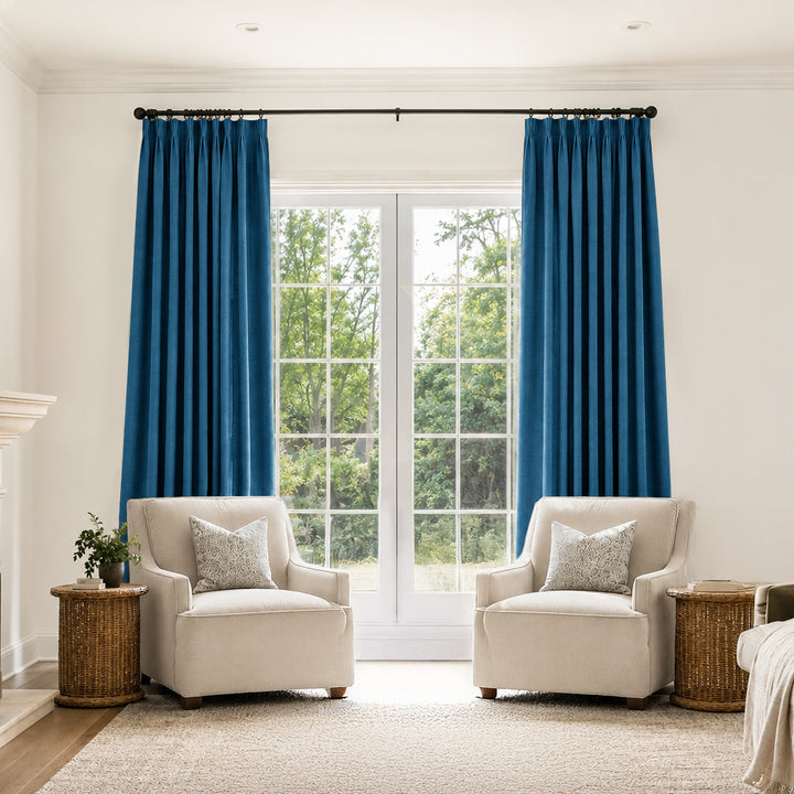 Bella Cotton Blend Curtains & Drapes Pleated
