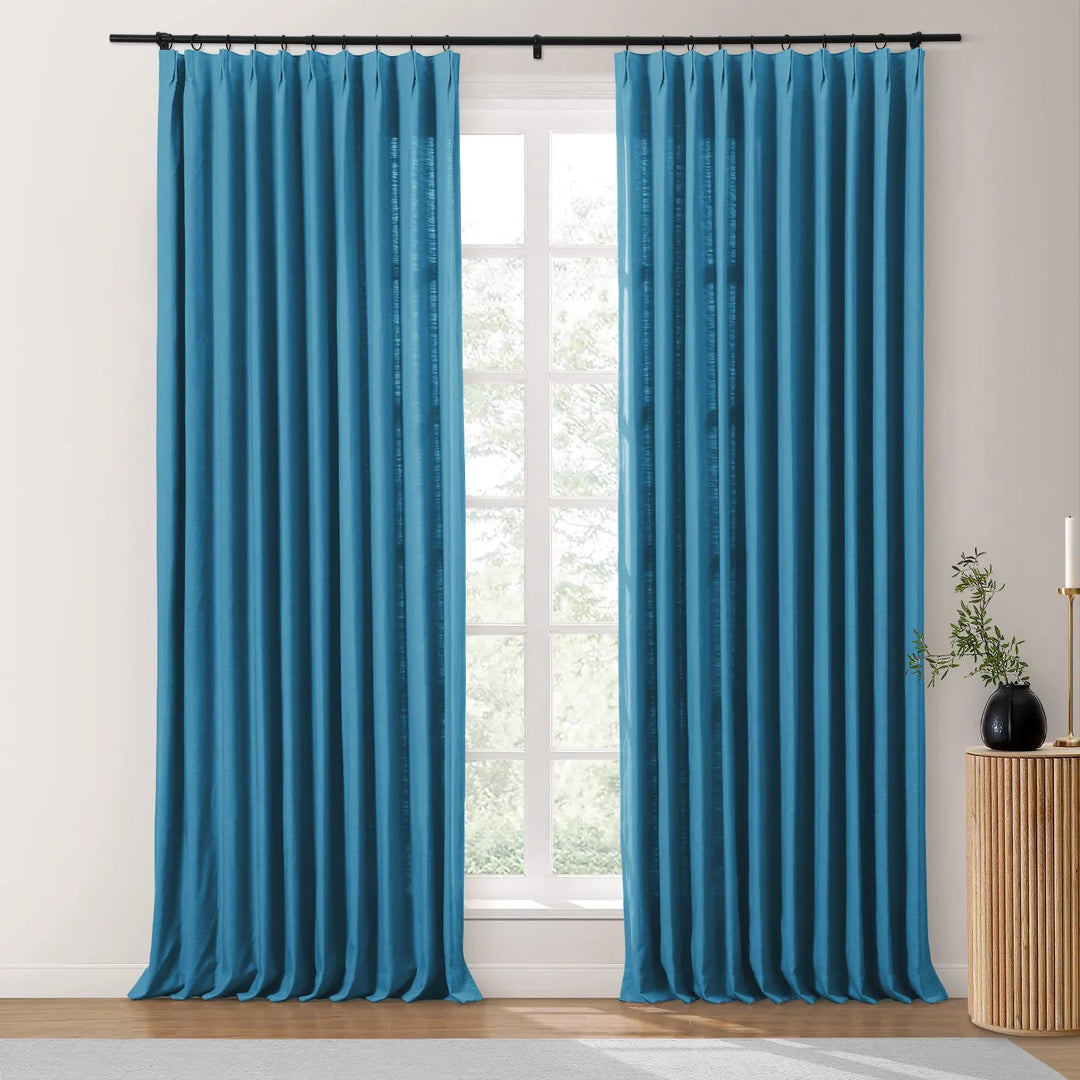 Bella Cotton Blend Curtains & Drapes Pleated