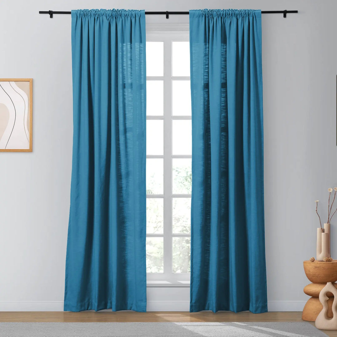 Bella Cotton Blend Curtains & Drapes Soft Top